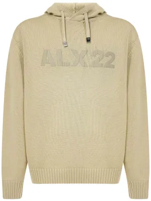 1017 ALYX 9SM Logo Printed Drawstring Knitted Hoodie
