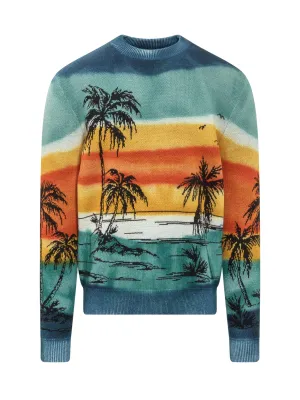 Alanui Paradise Island Straight Hem Knitted Jumper