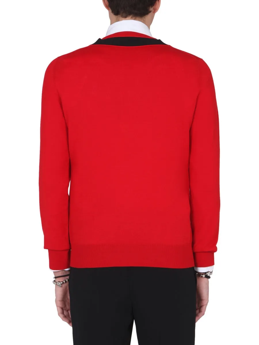 Alexander McQueen Harness V-Neck Sweater