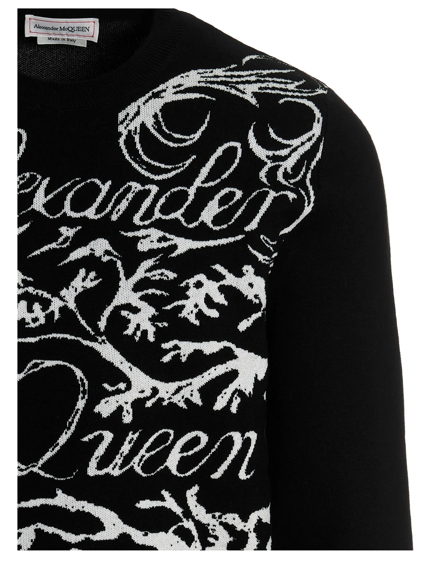 Alexander McQueen Logo Intarsia Knitted Jumper