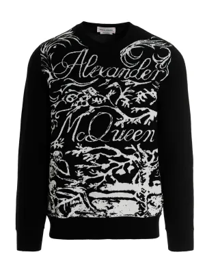 Alexander McQueen Logo Intarsia Knitted Jumper
