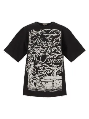 Alexander McQueen Logo Printed Crewneck T-Shirt