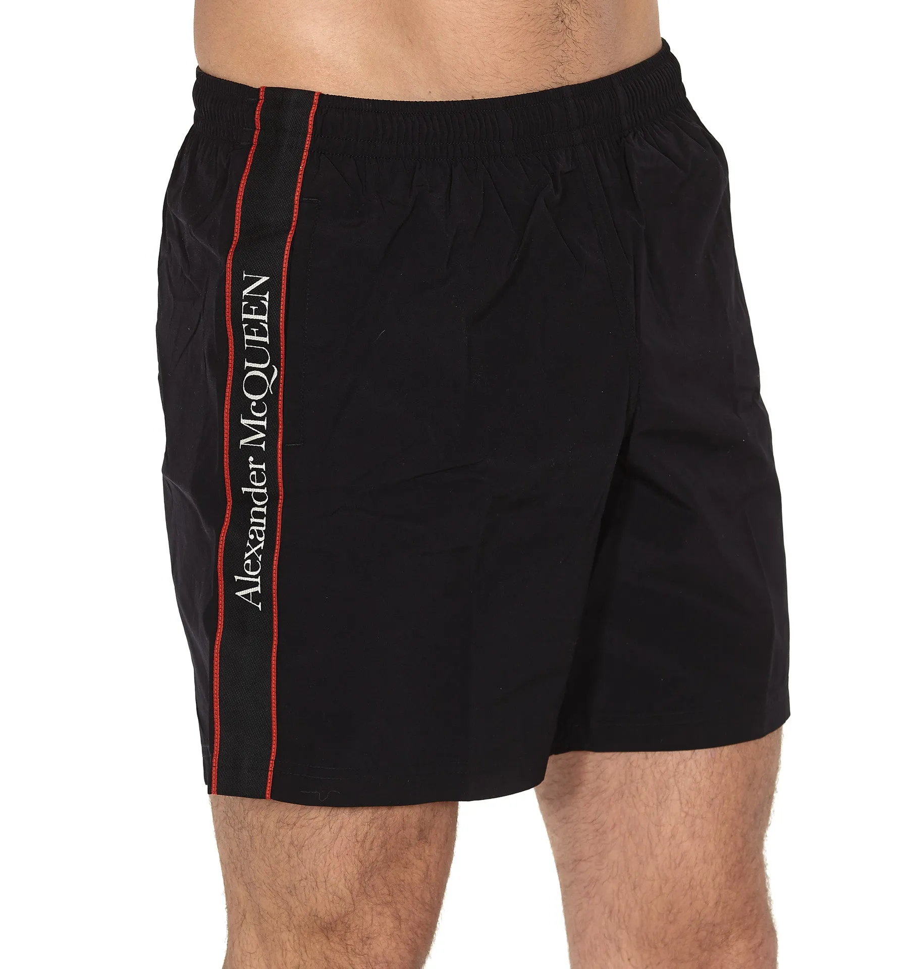 Alexander McQueen Logo Tape Swim Shorts