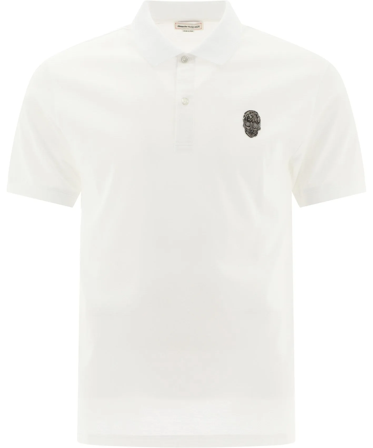 Alexander McQueen Skull Embellished Polo Shirt