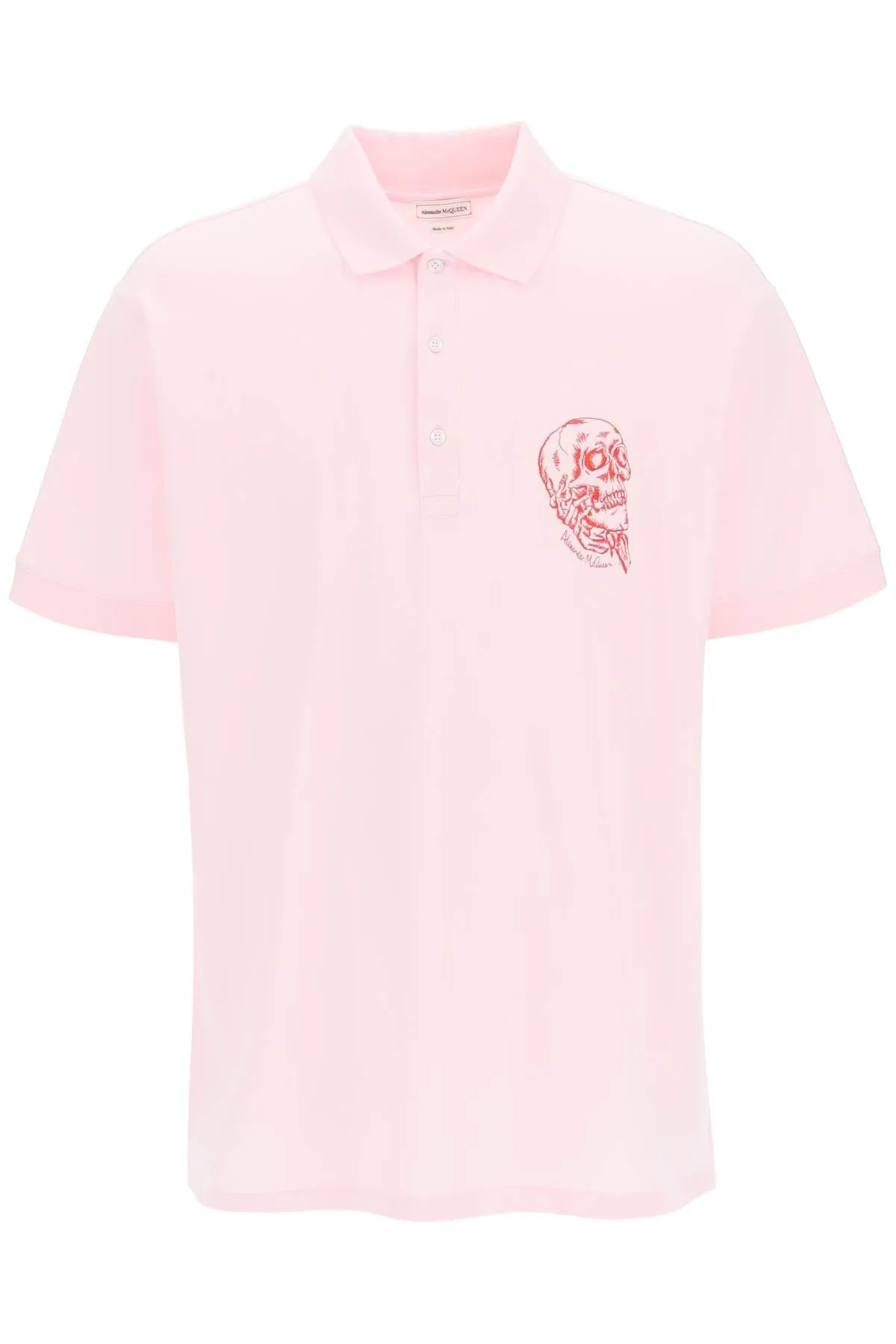 Alexander McQueen Skull Embroidered Polo Shirt