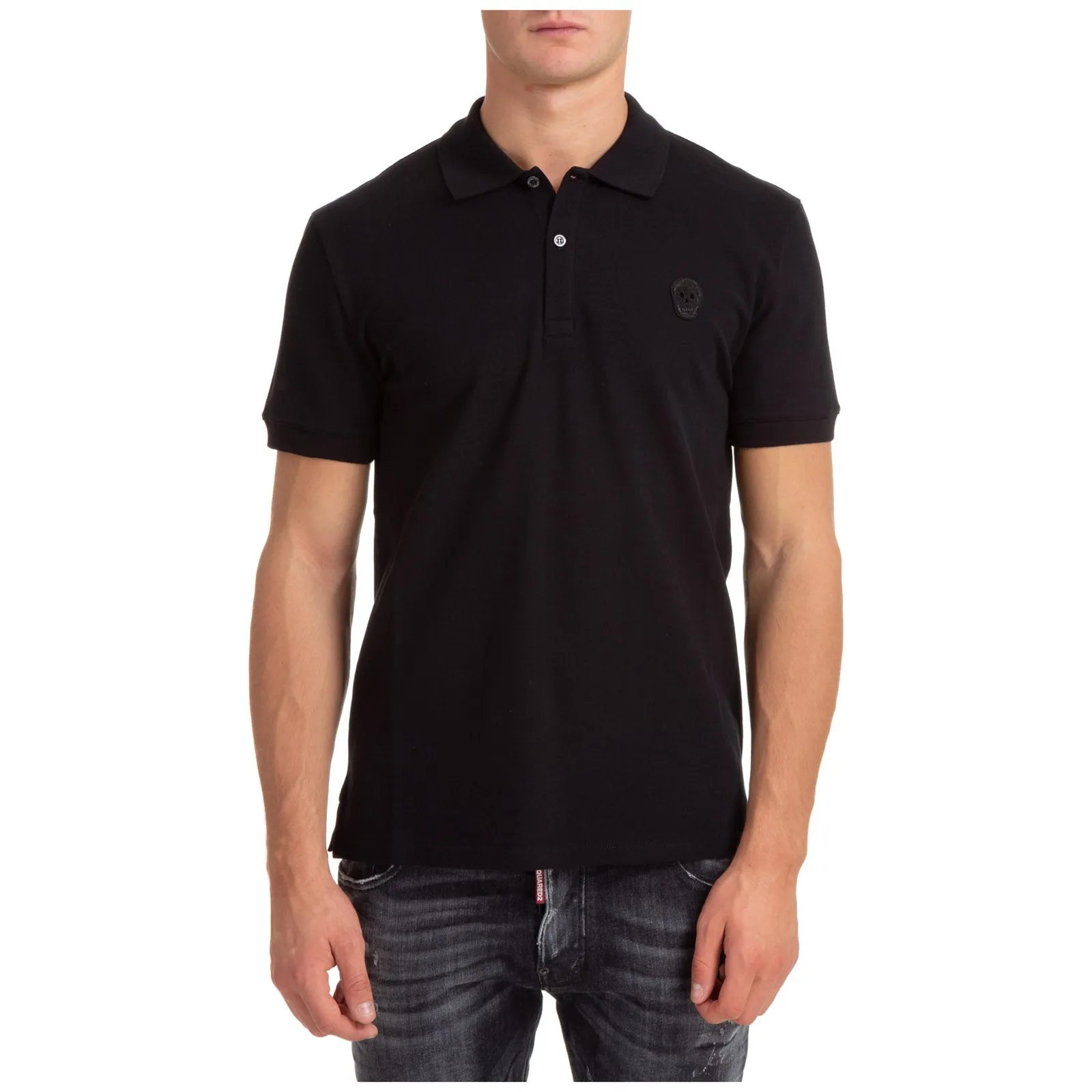 Alexander McQueen Skull Patch Polo Shirt