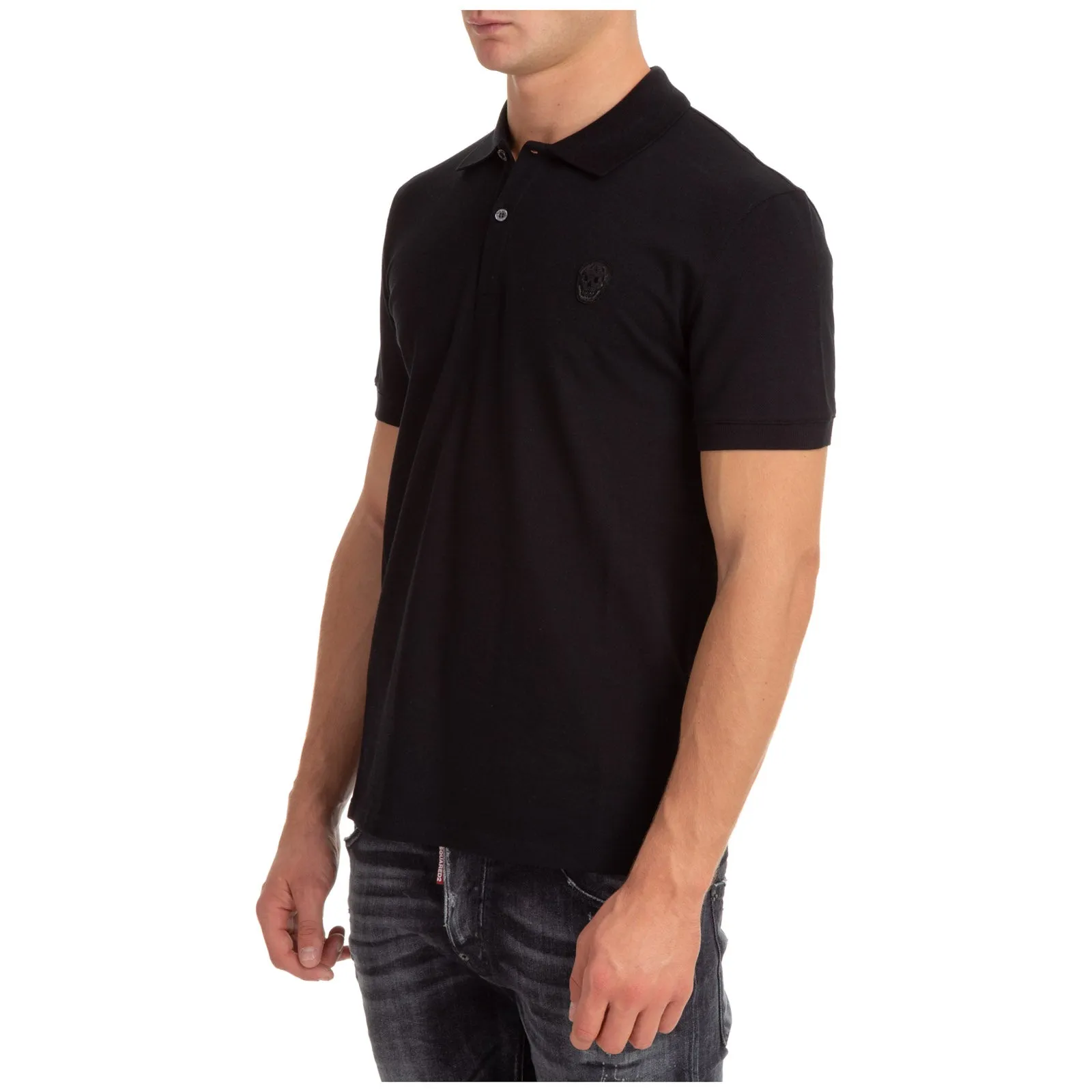 Alexander McQueen Skull Patch Polo Shirt