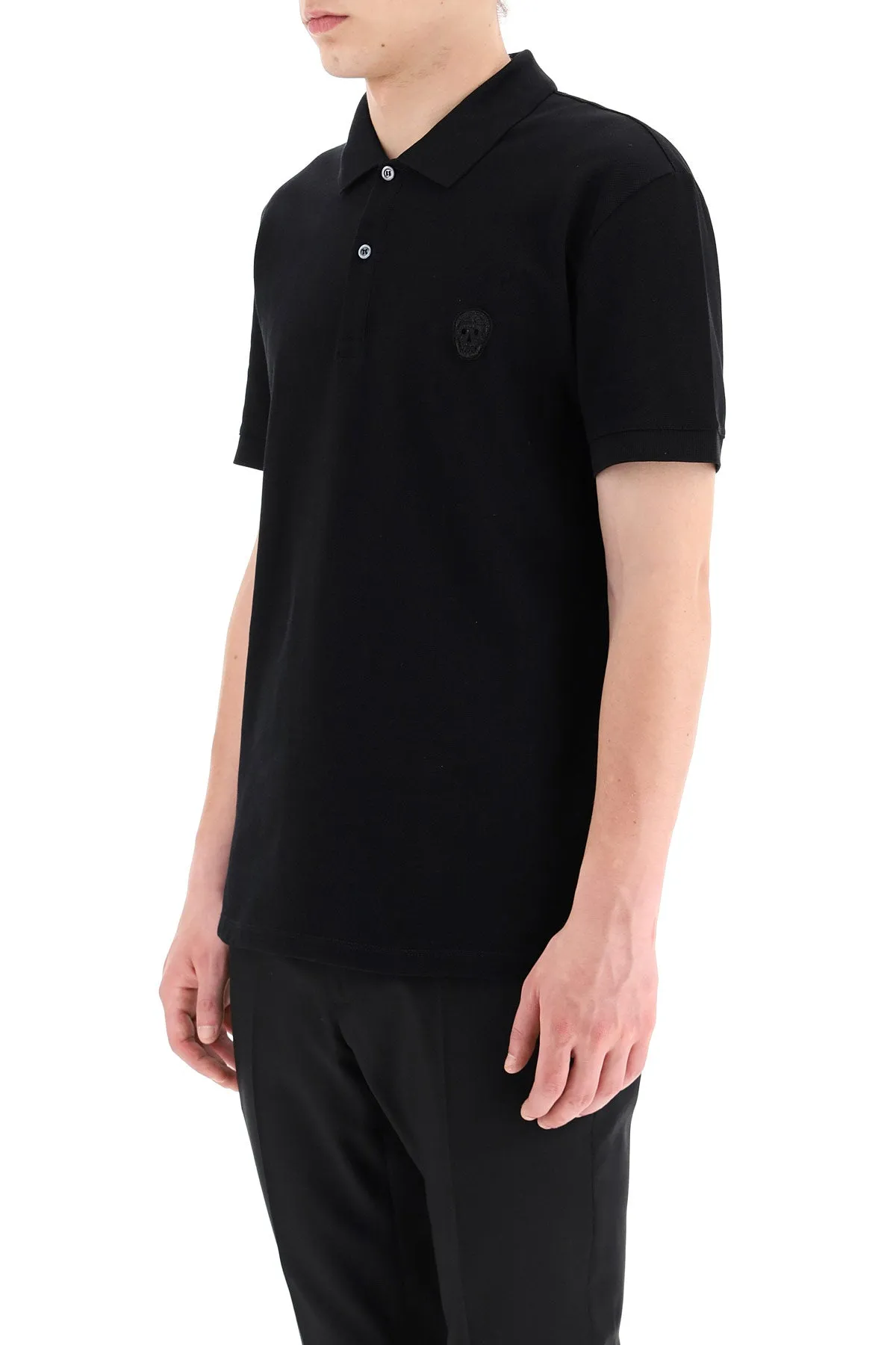 Alexander McQueen Skull Patch Polo Shirt