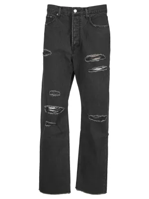 Ambush Distressed Straight-Leg Jeans
