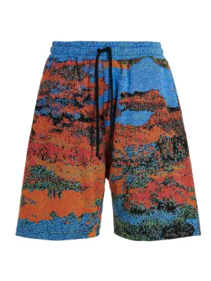 Ambush Jacquard Pattern Drawstring Shorts