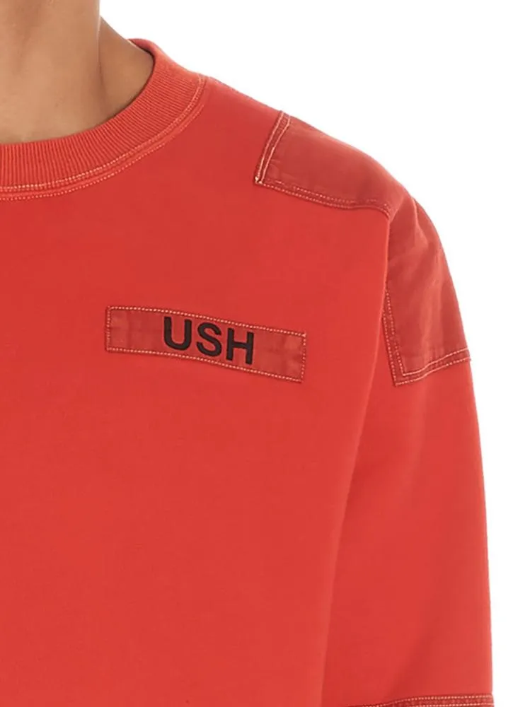 Ambush Logo Bleached Patchwork Sweater