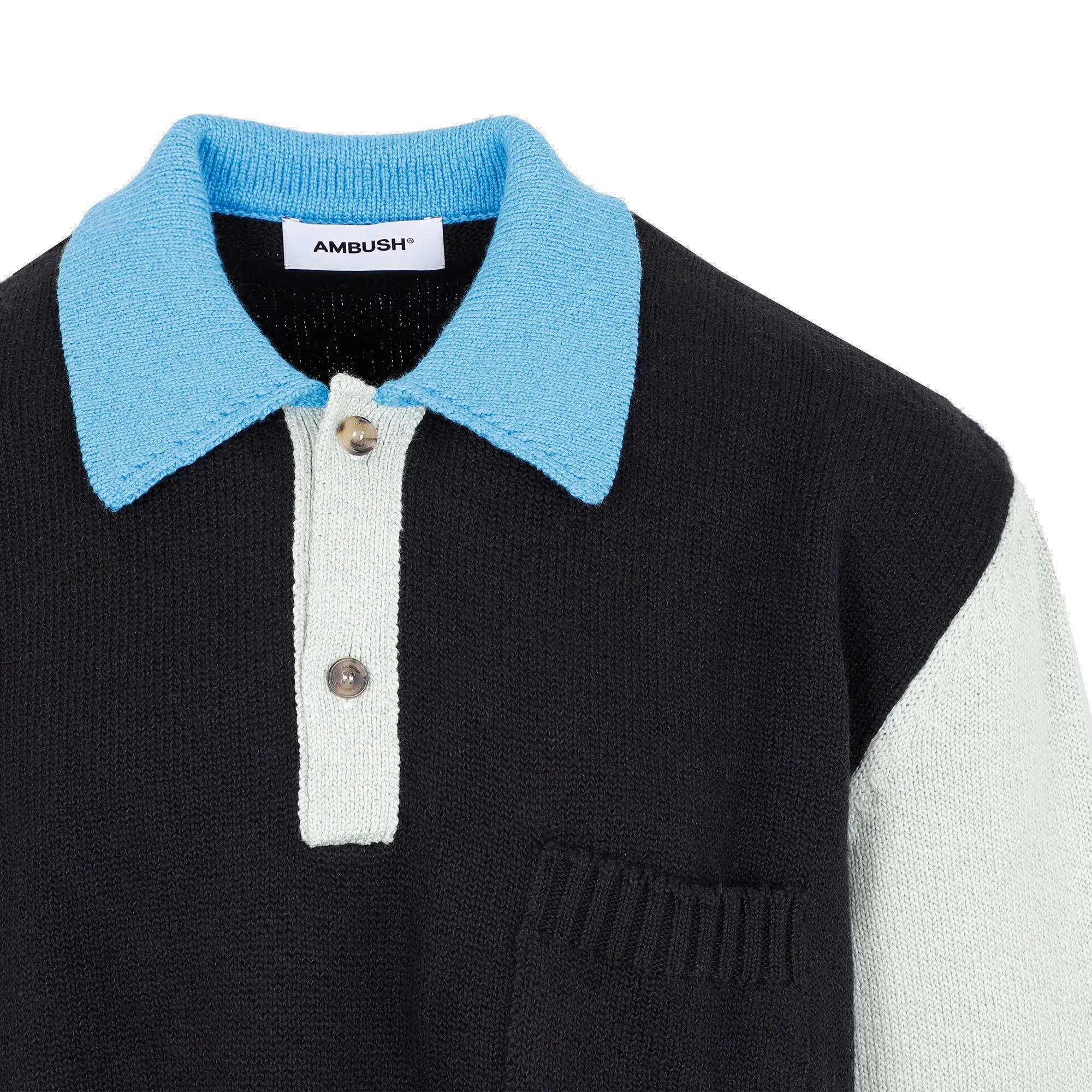 Ambush Panelled Knitted Polo Shirt