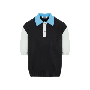 Ambush Panelled Knitted Polo Shirt