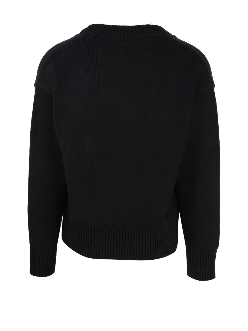 AMI Embroidered Heart Logo Knitted Jumper