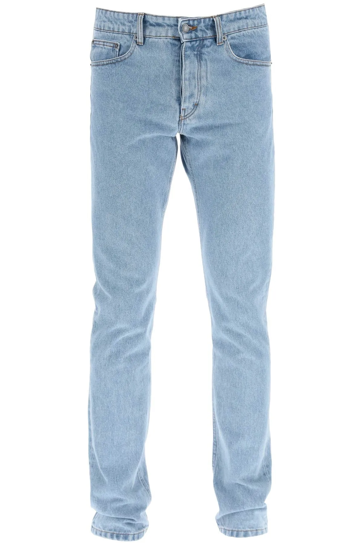 AMI Logo Patch Mid Rise Jeans