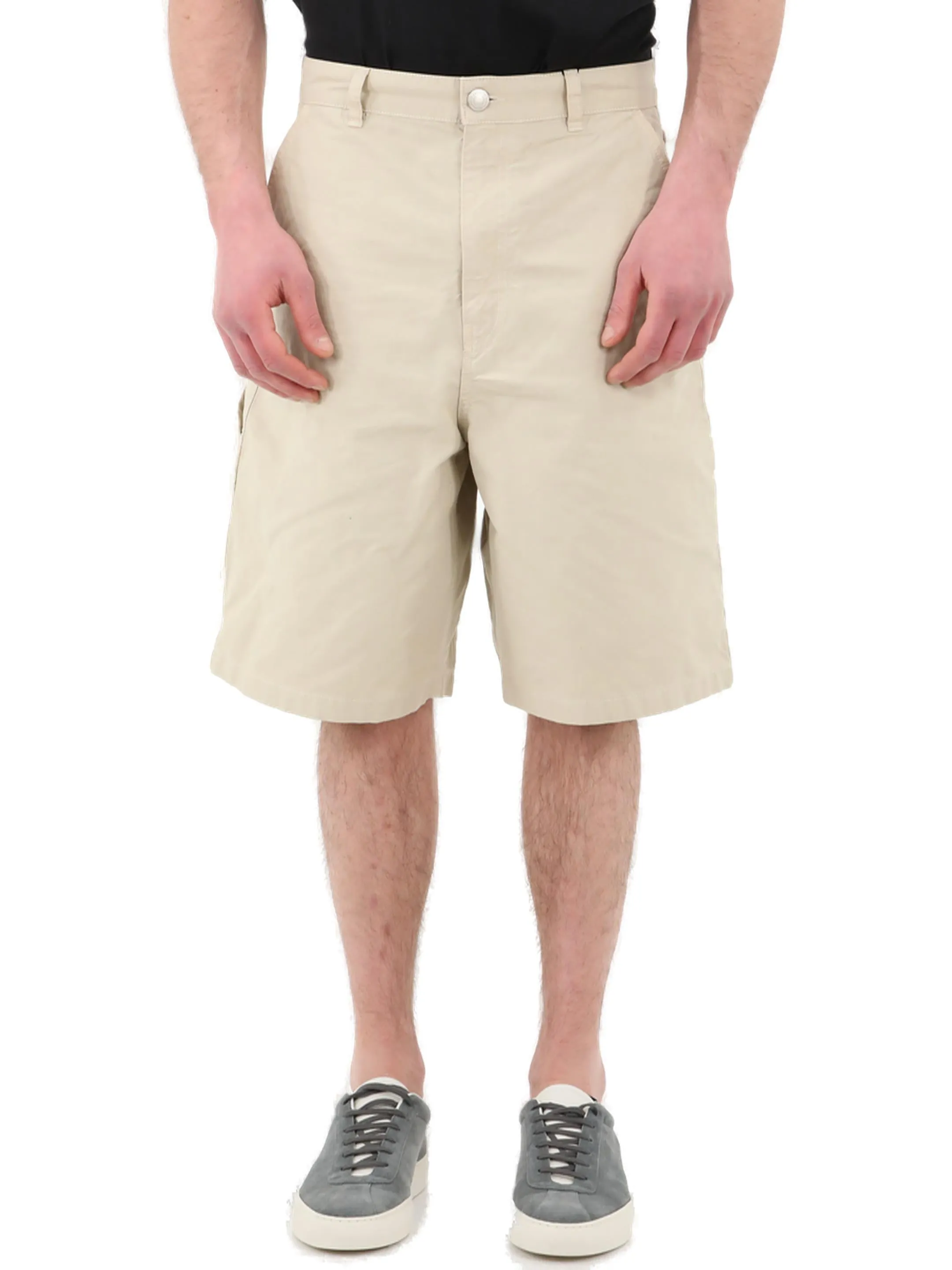 AMI Wide Leg Knee-Length Shorts