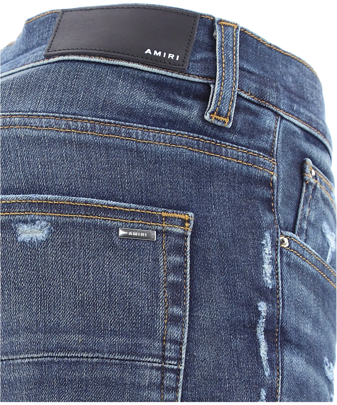 Amiri Mx-1 Distressed Tapered-Leg Jeans