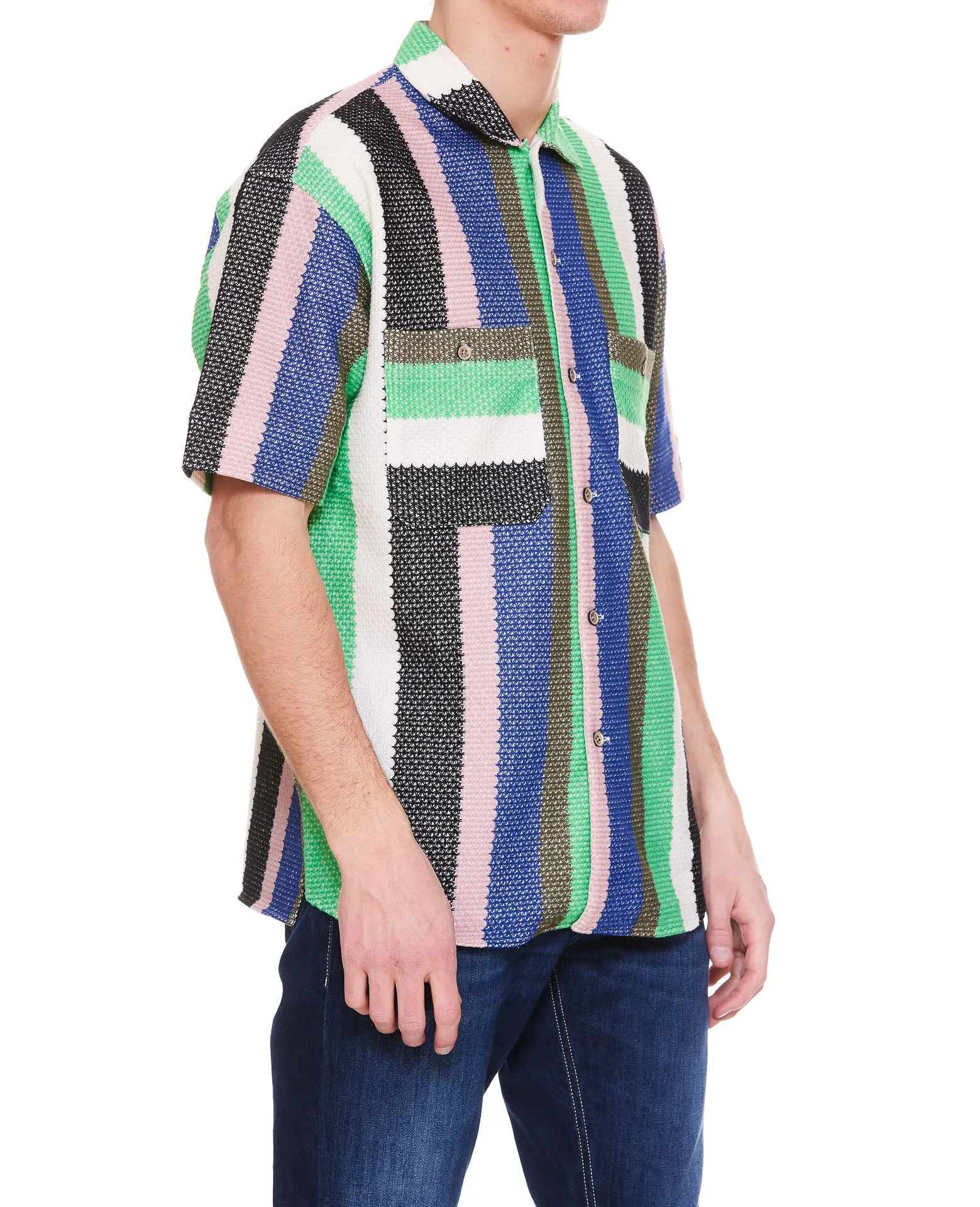 Andersson Bell Striped Short Sleeved Knitted Shirt