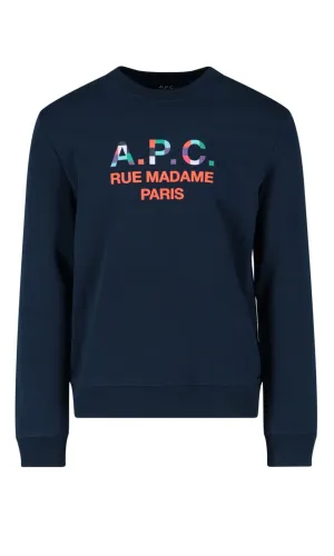 A.P.C. Logo Printed Crewneck Sweater