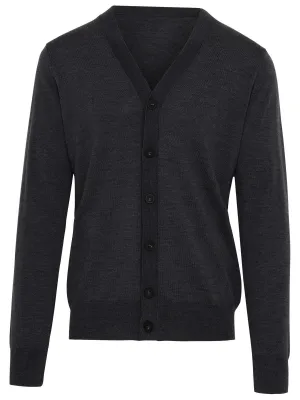 A.P.C. Logo Tag V-Neck Knitted Cardigan