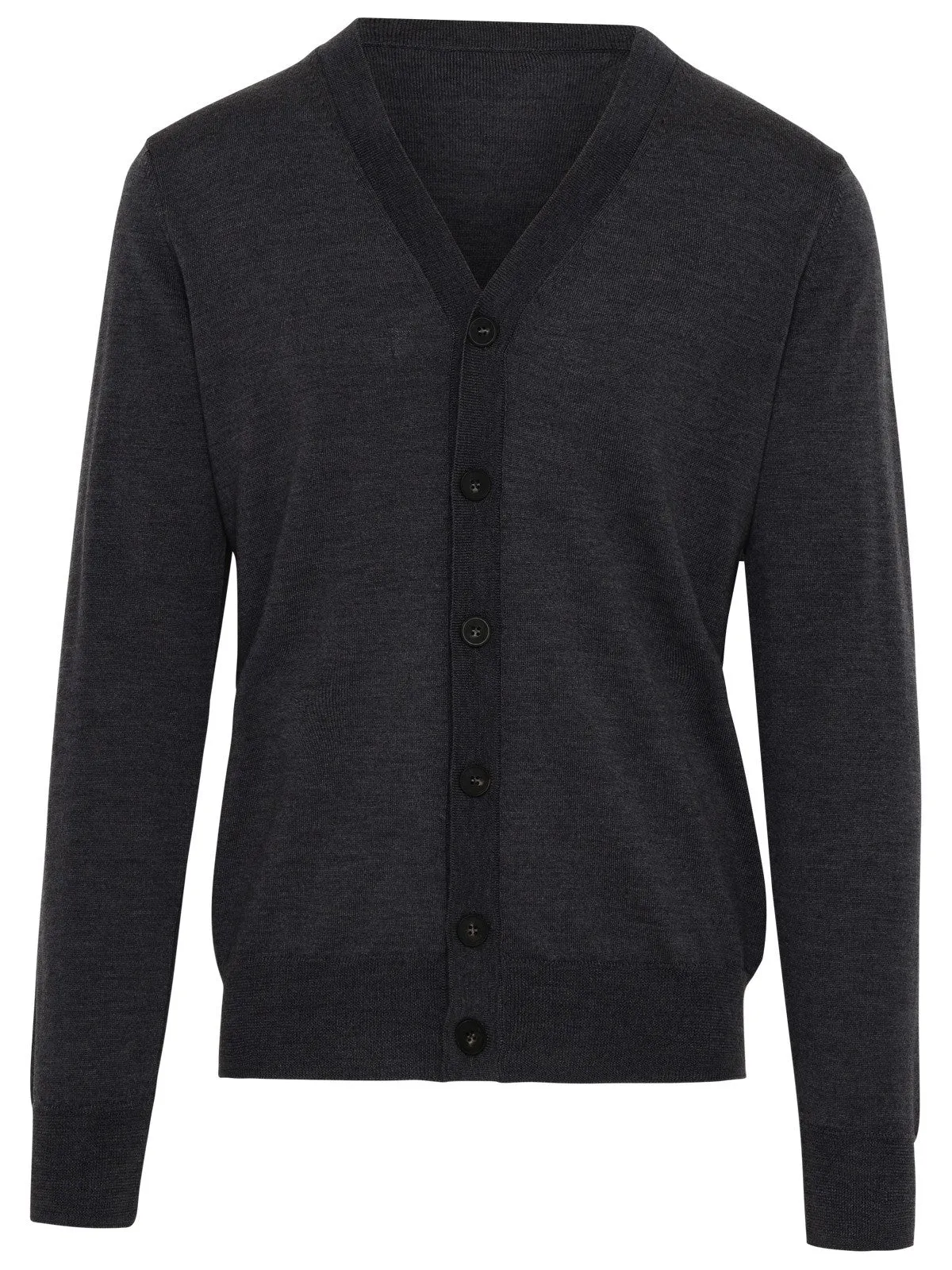 A.P.C. Logo Tag V-Neck Knitted Cardigan