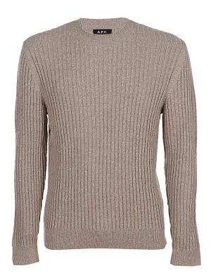 A.P.C. Ribbed Knit Crewneck Sweater