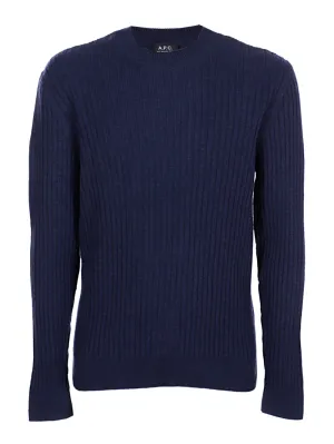 A.P.C. Ribbed Knit Crewneck Sweater