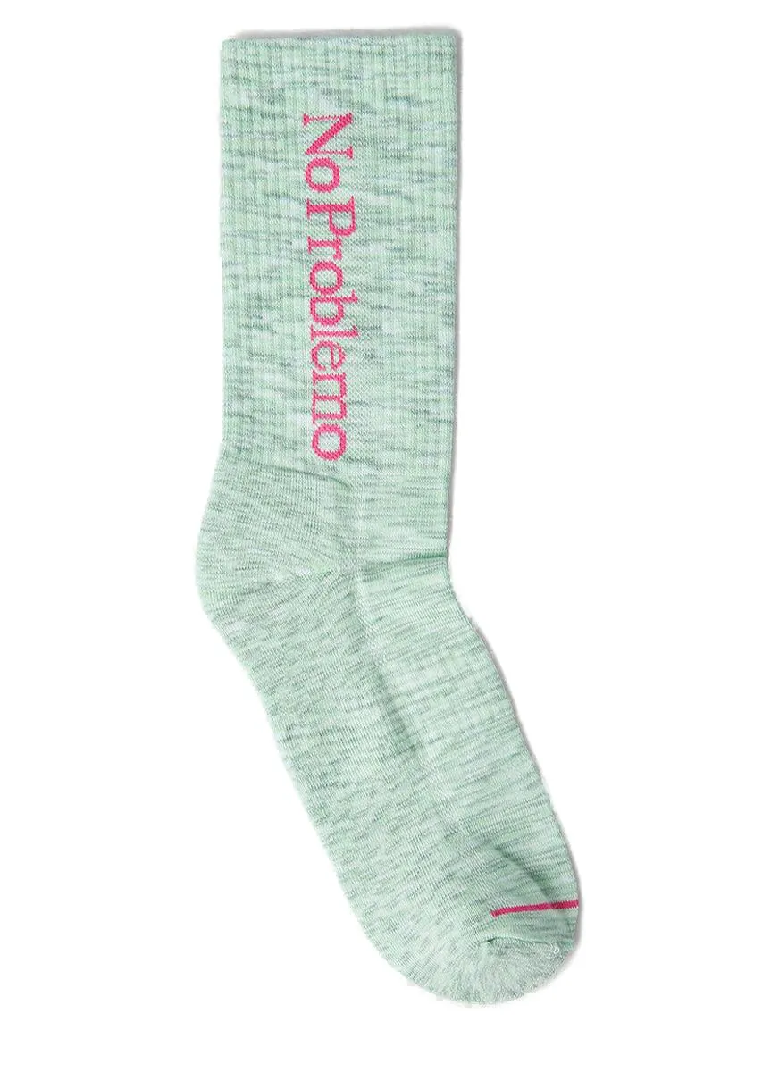 Aries Logo Intarsia-Knit Socks