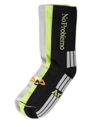 Aries No Problemo Logo Intarsia Three-Pack Socks