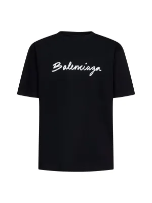 Balenciaga Logo Printed Crewneck T-Shirt
