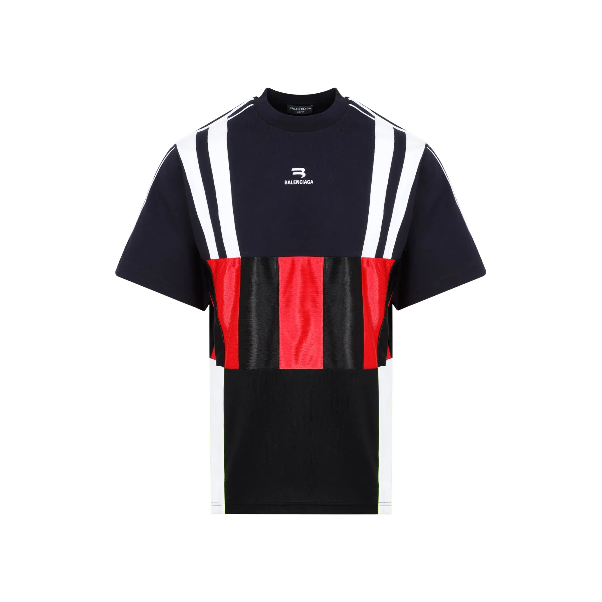 Balenciaga Panelled Stripe Detailed T-Shirt
