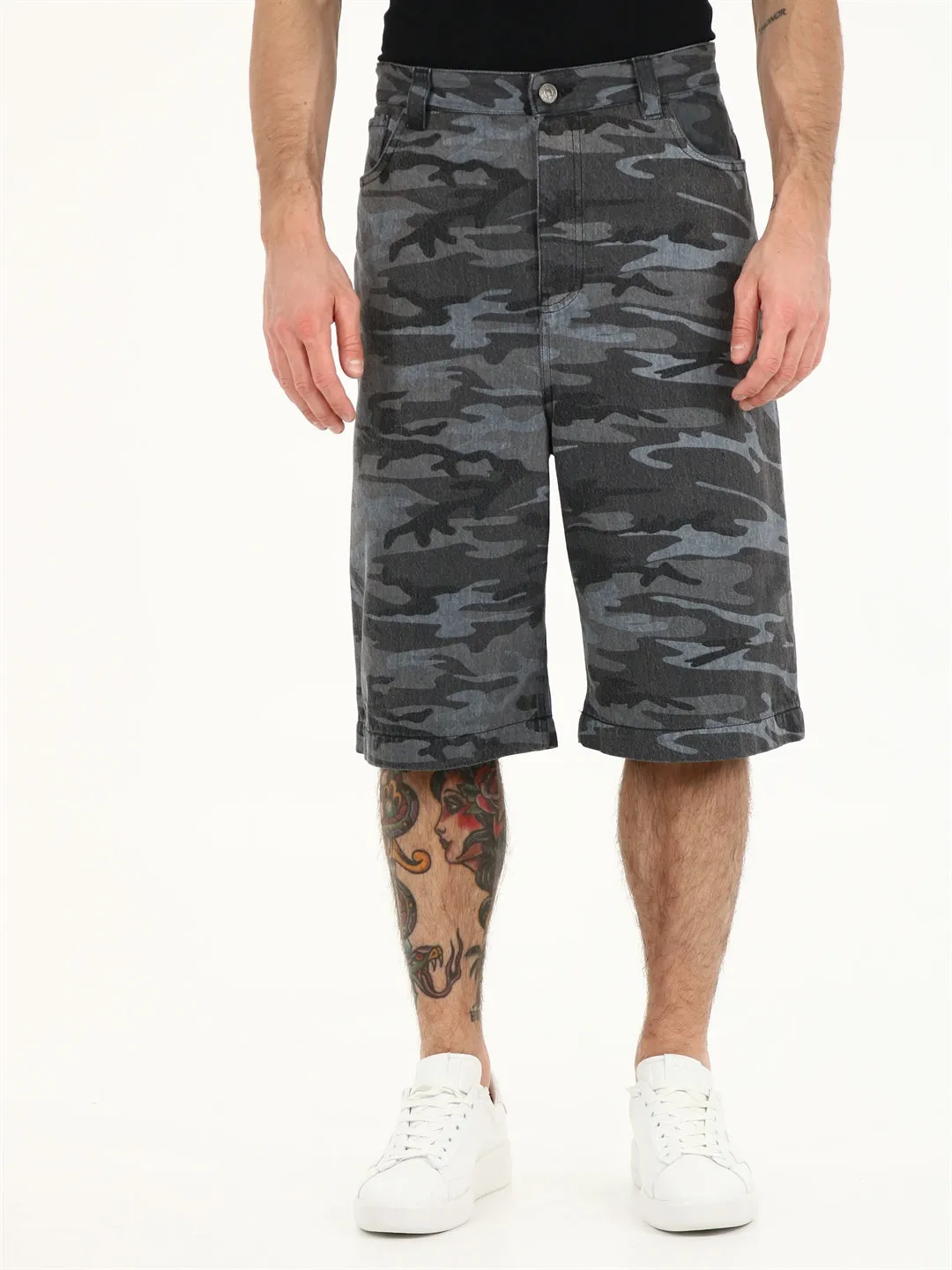 Balenciaga Skater Camouflage Shorts