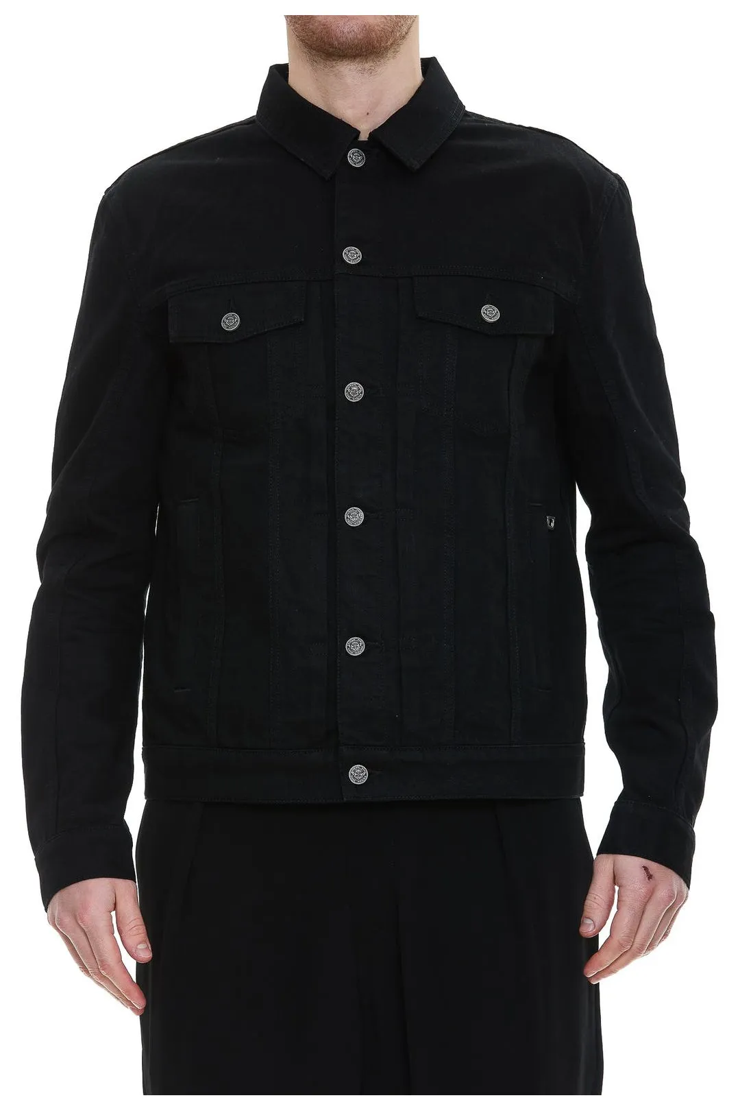 Balmain Buttoned Long-Sleeved Denim Jacket