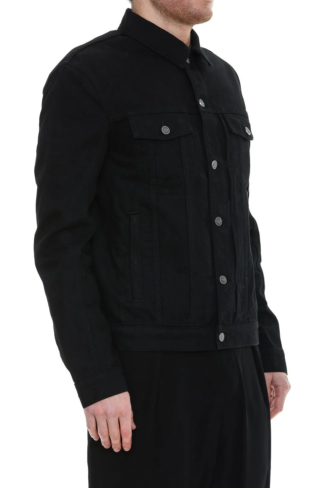 Balmain Buttoned Long-Sleeved Denim Jacket