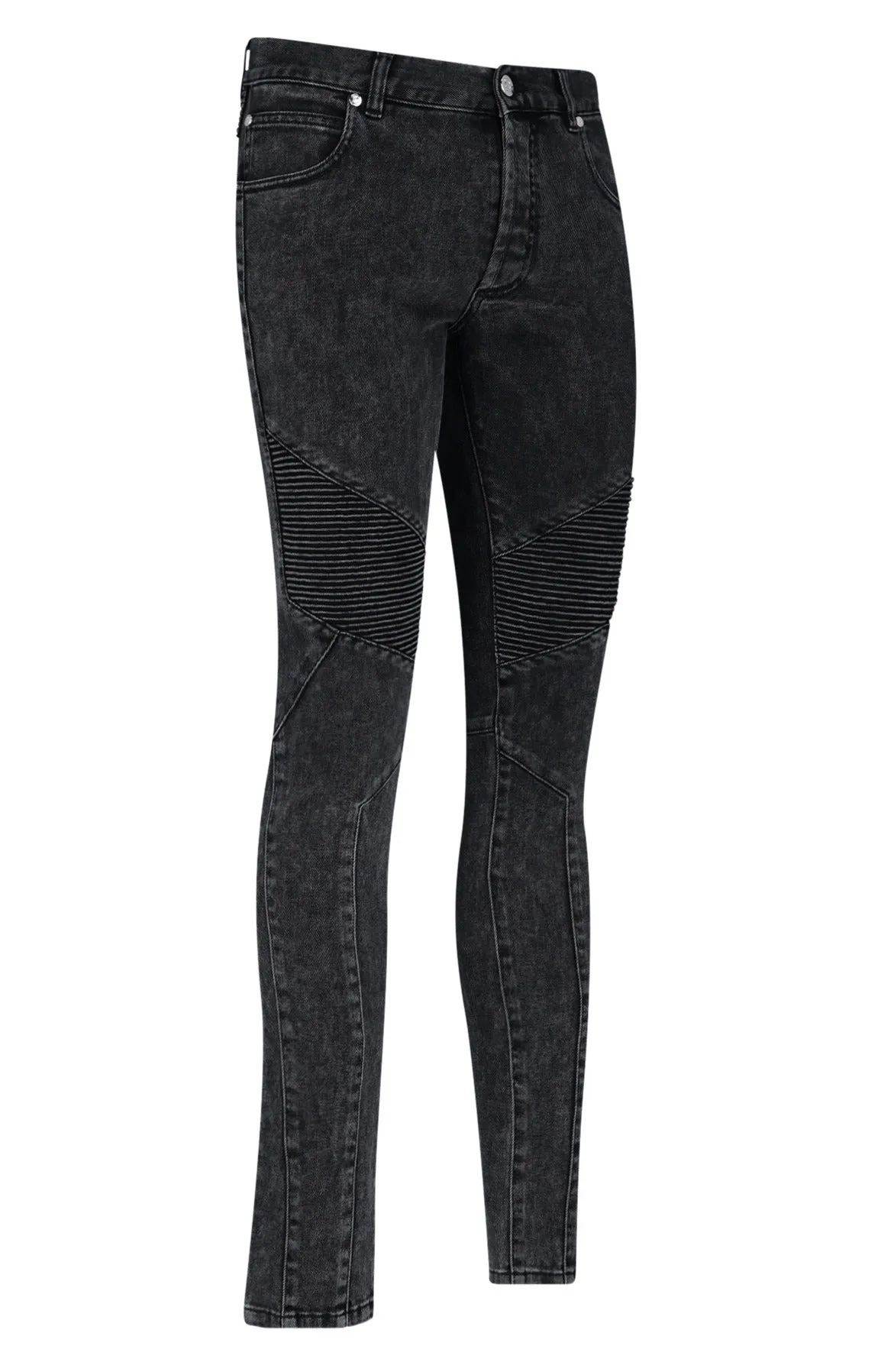 Balmain Logo Debossed Skinny Jeans