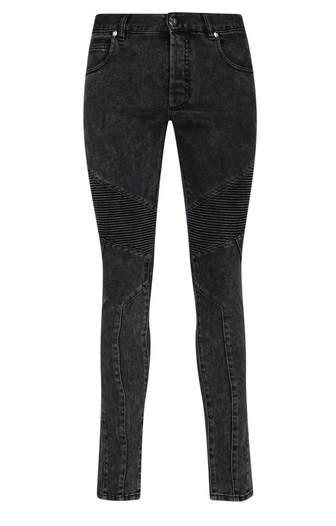 Balmain Logo Debossed Skinny Jeans