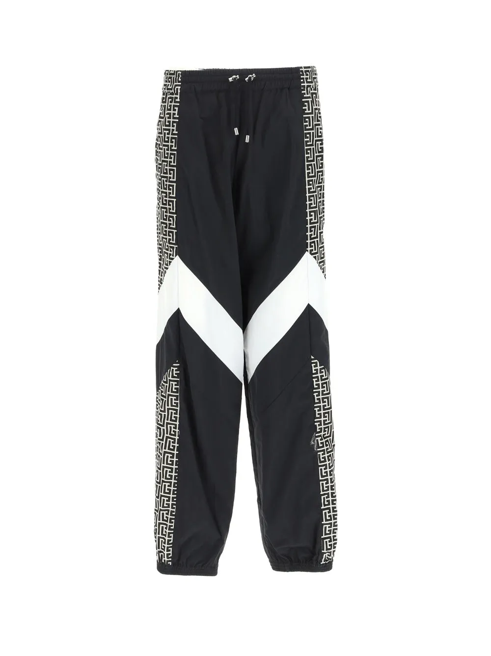 Balmain Logo Monogram Drawstring Pants