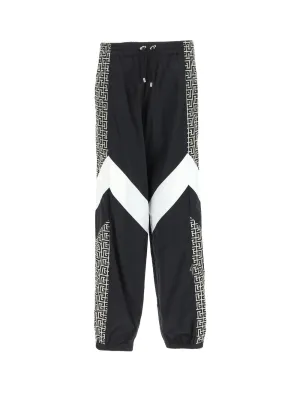 Balmain Logo Monogram Drawstring Pants