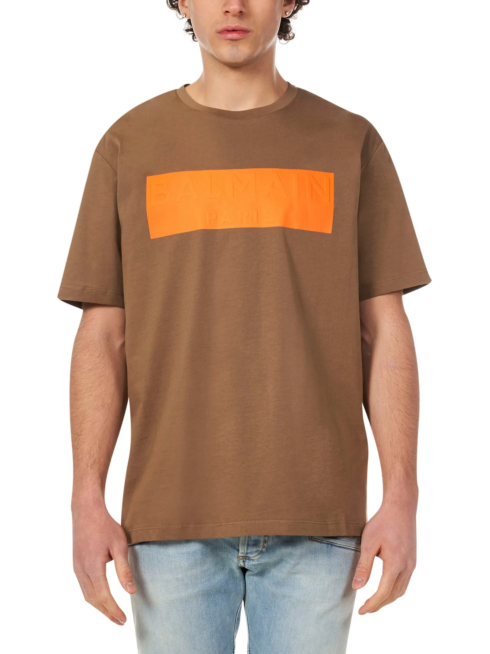 Balmain Logo Print Crewneck T-Shirt