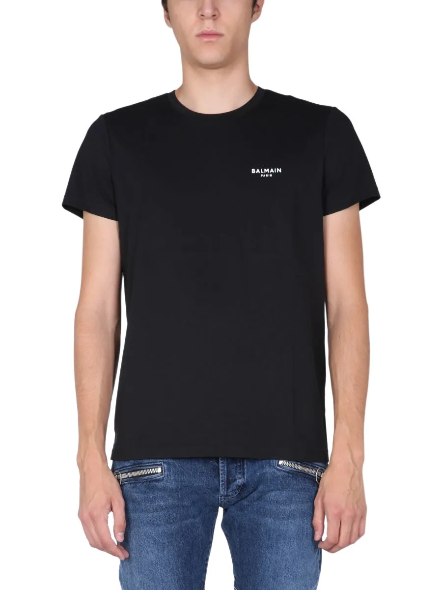 Balmain Logo Printed Crewneck T-Shirt