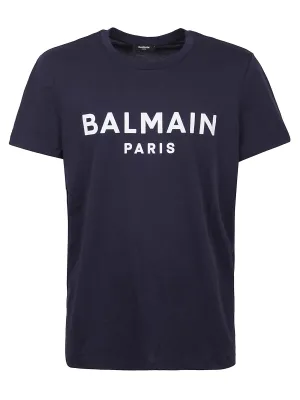 Balmain Logo Printed Crewneck T-Shirt