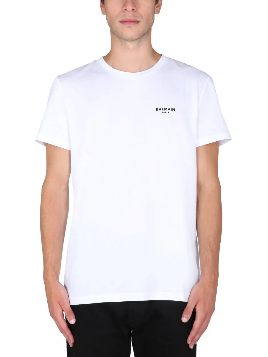 Balmain Logo Printed Crewneck T-Shirt
