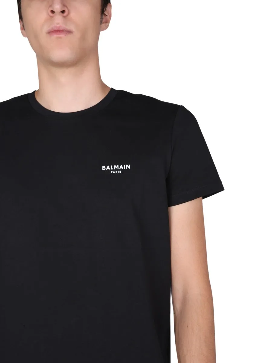 Balmain Logo Printed Crewneck T-Shirt