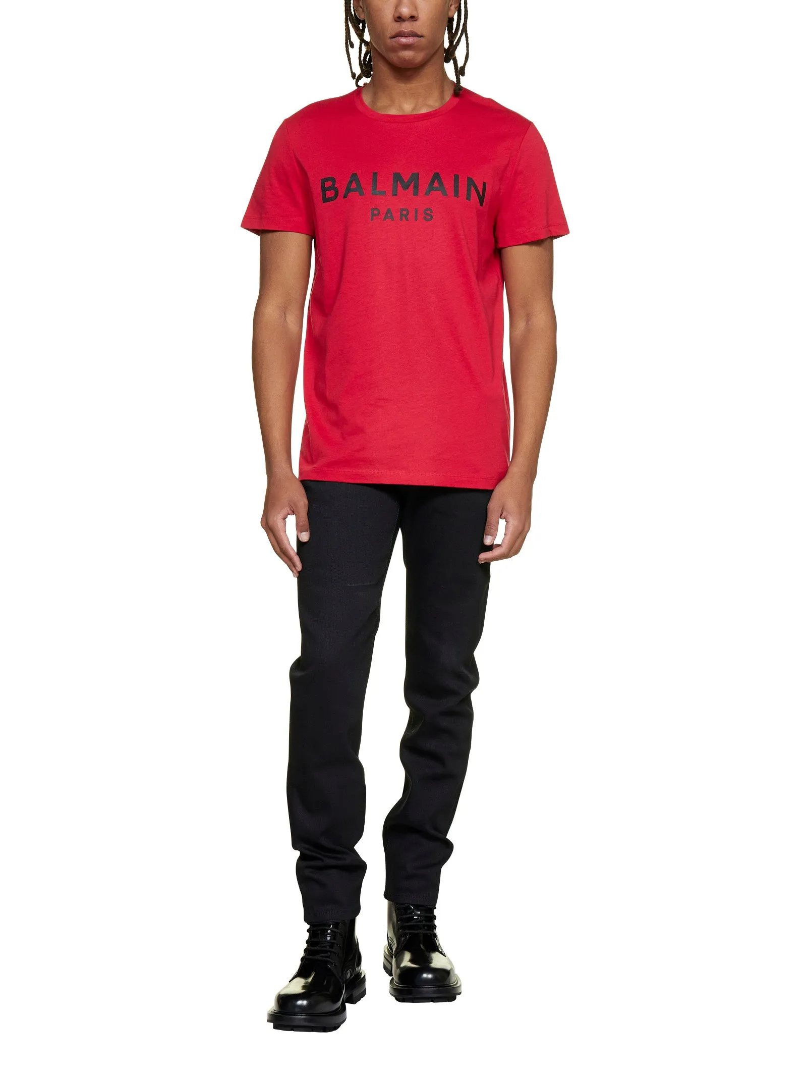 Balmain Logo Printed Crewneck T-Shirt