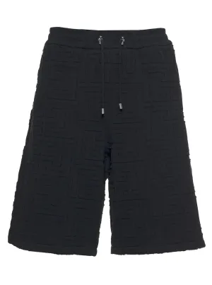 Balmain Monogram Printed Drawstring Shorts