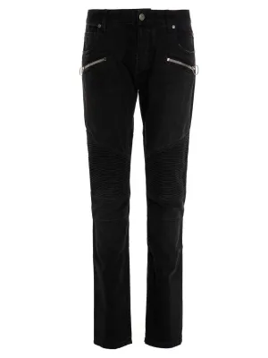 Balmain Zipped Pocket Biker Jeans
