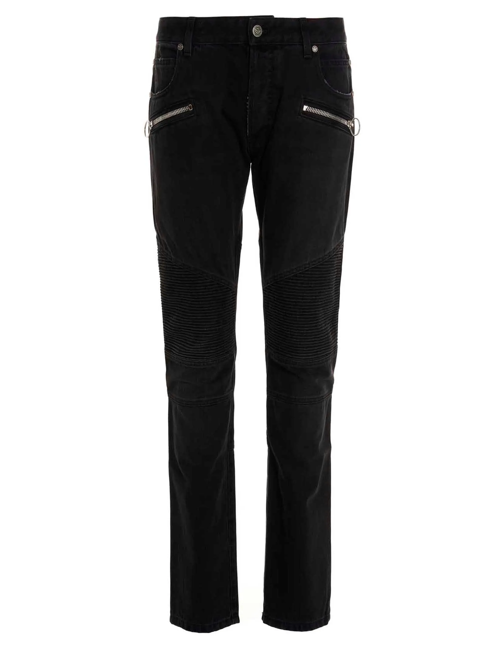 Balmain Zipped Pocket Biker Jeans