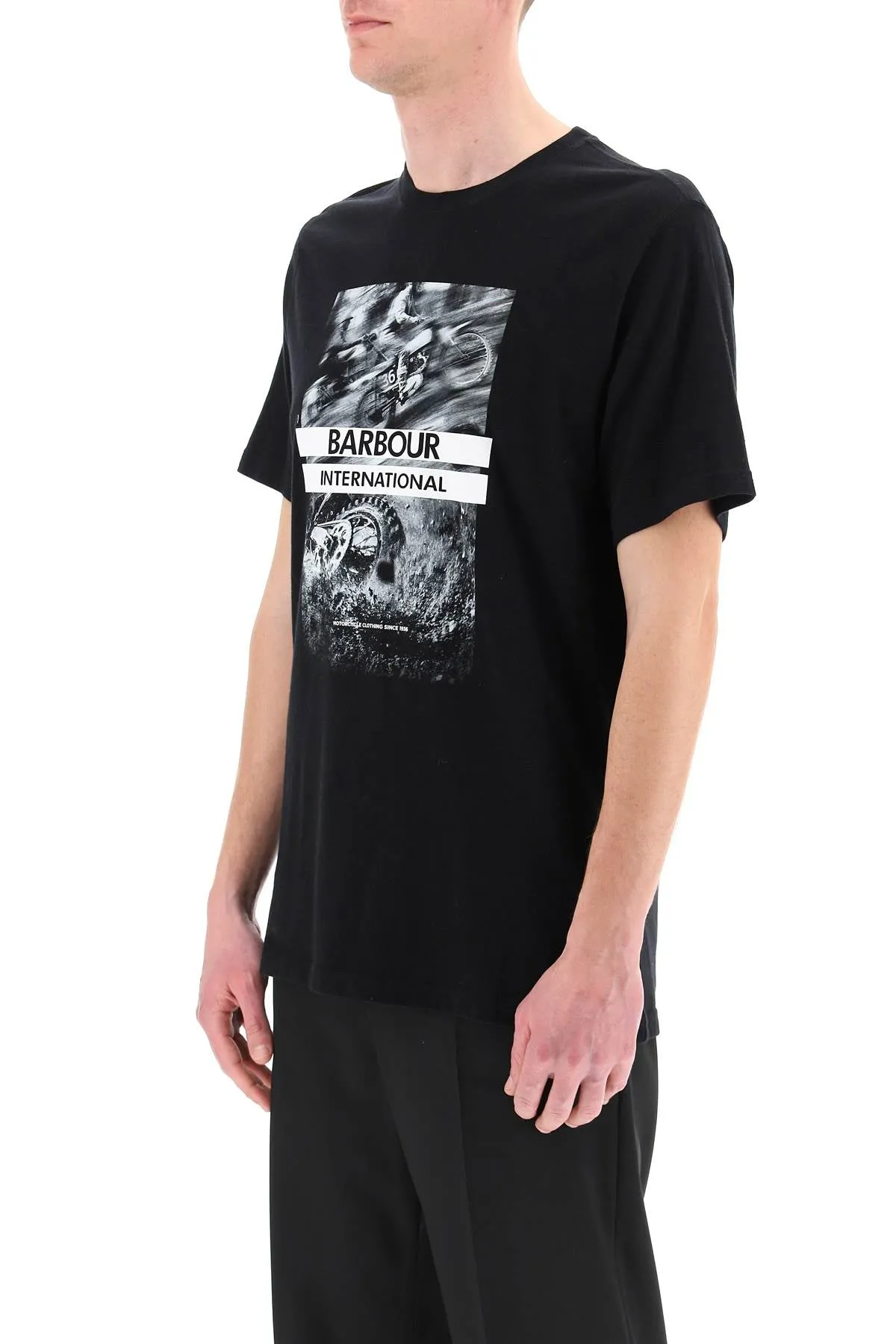 Barbour International Logo Printed Crewneck T-Shirt