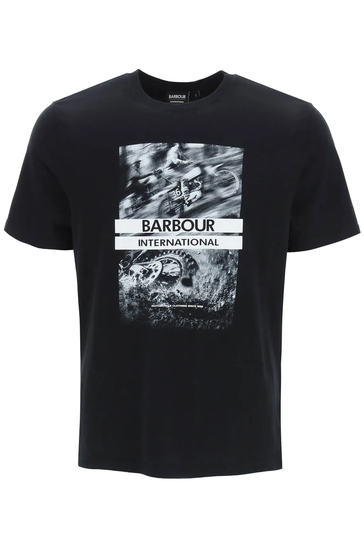 Barbour International Logo Printed Crewneck T-Shirt