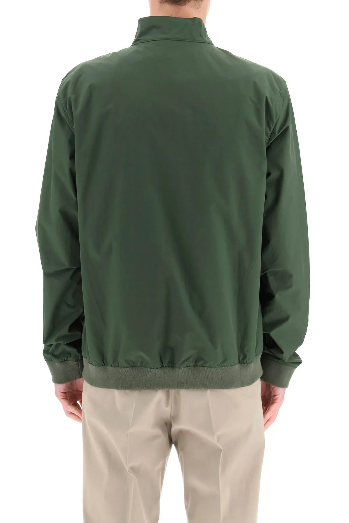 Barbour Logo Embroidered Bomber Jacket